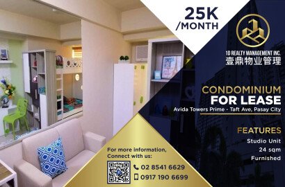 Avida Towers Prime Taft Ave, Pasay City - FOR LEASE