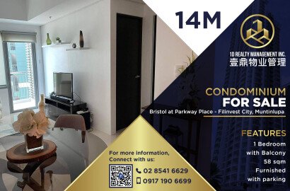 Bristol at Parkway Place - Filinvest City Alabang, Muntinlupa - FOR SALE