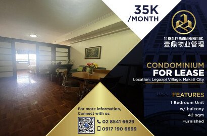 For Lease - 1BR - Legazpi Village, Makati City