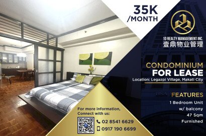 For Lease - 1BR - Legazpi Village, Makati City - Near Greenbelt