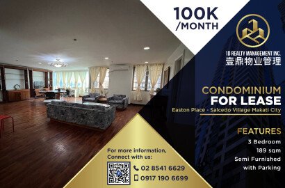 EASTON PLACE Salcedo Village Makati City - For Lease