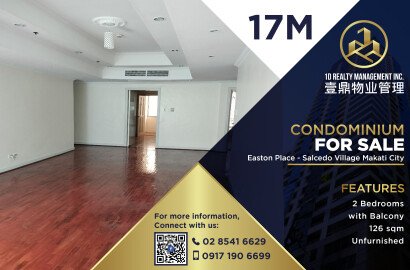 FOR SALE 2BR - EASTON PLACE - Salcedo Village Makati City