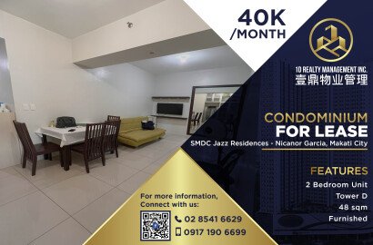 SMDC Jazz Residences Nicanor Garcia, Makati City - FOR LEASE