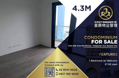 Vista 309 Katipunan by Vista Residences Katipunan Ave, Quezon City - FOR SALE